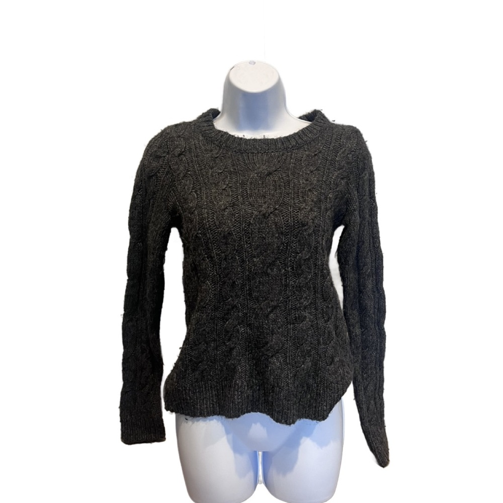 Abercrombie & Fitch Cable Knit Dark Grey Sweater Women’s Size Medium
